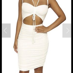 White strap dress